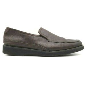 Thierry Rabotin Brown Leather Casual Slip On Loafers Shoes Men's 44.5 / 11
